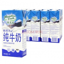 新西兰 原装进口 纯牛奶 纽麦福（ Meadow fresh ）全脂1L*12盒/箱