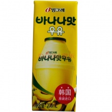 宾格瑞（BINGGRAE）香蕉味牛奶饮料 200ml*24